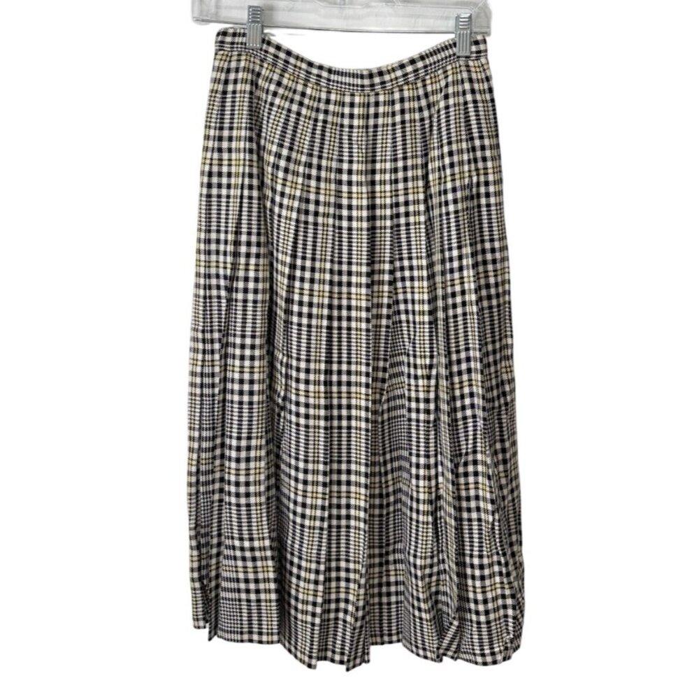 Pendleton Macduff Tartan Set of 2 Skirts Plaid Red Wool & White Black Size 8 - Picture 9 of 13